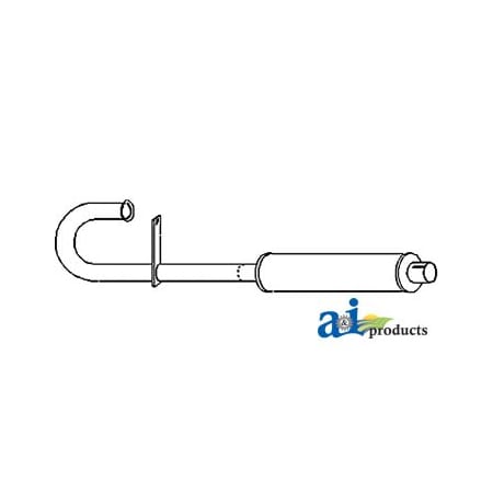 A & I Products Vertical Muffler Assembly 48" x4" x13.5" A-MF1910